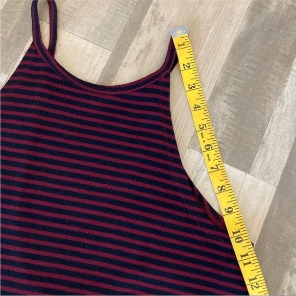 RVCA Stripe Scoop Back Day Dress Red and Black - Picture 11 of 11